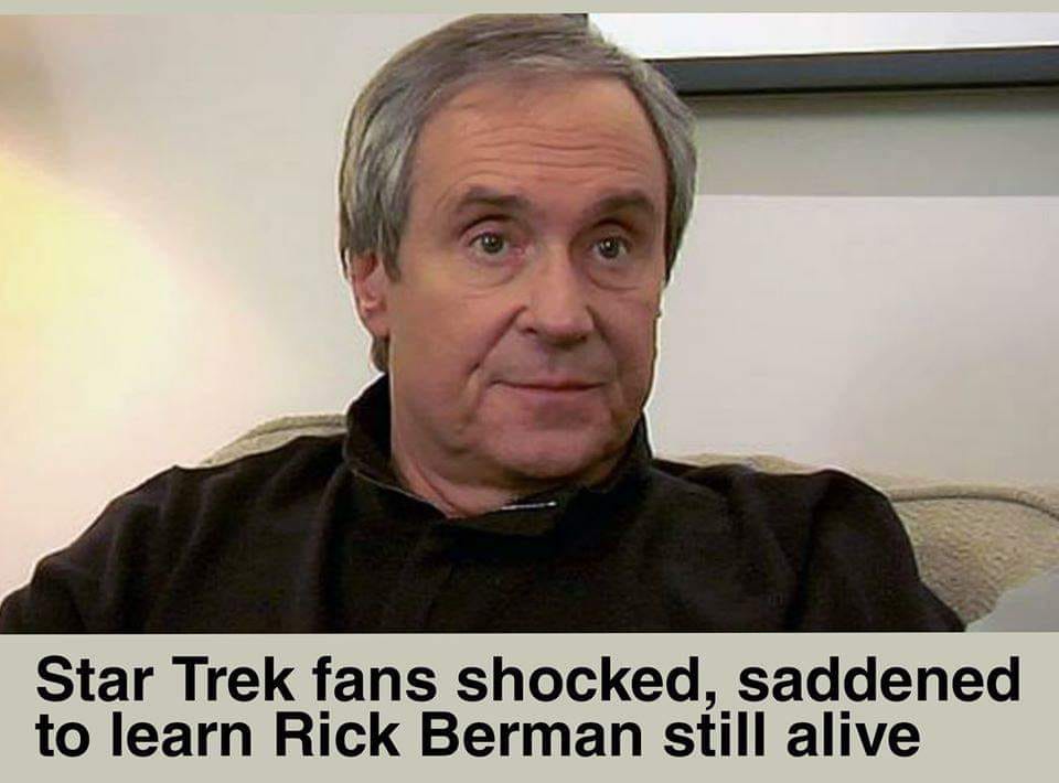 This meme features a photo of William Shatner, the actor who played Captain James T. Kirk in the Star Trek franchise. The text at the top of the image reads "Star Trek fans" and the text at the bottom reads "In a shocking and devastating turn of events, Star Trek fans are in mourning today as news broke that they will never have to hear William Shatner say 'The needs of the many outweigh the needs of the few... or the one...' again."
